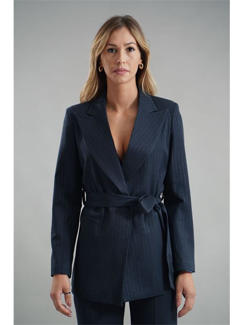 Giacca gessata federica erre | MYA 702BLU